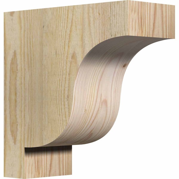 Ekena Millwork Newport Rough Sawn Corbel, Douglas Fir, 4"W x 10"D x 10"H COR04X10X10NEW00RDF - main